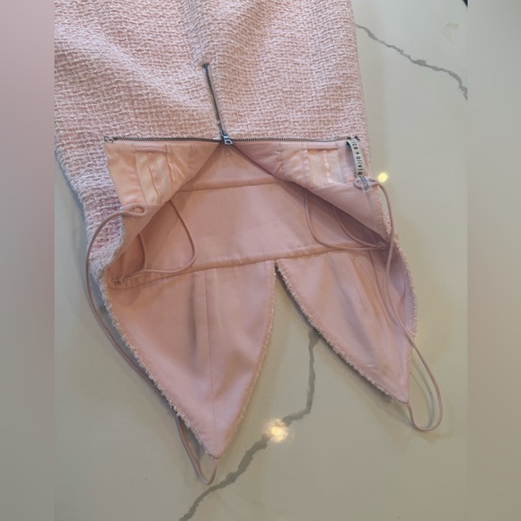 Brand New Never Worn - Alice and Olivia Carli Tweed Mini Dress - Pink - Size 0 - Picture 11 of 11